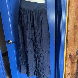 Fun lined pallazo/genie pants navy blue